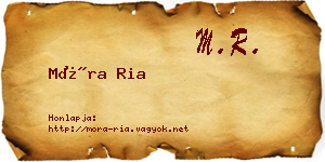 Móra Ria névjegykártya